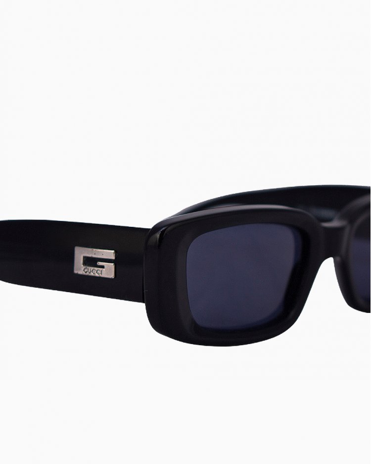 óculos de sol Gucci original vintage retangular preto feminino